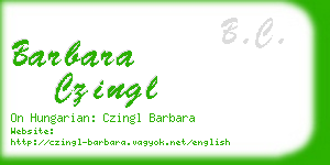 barbara czingl business card